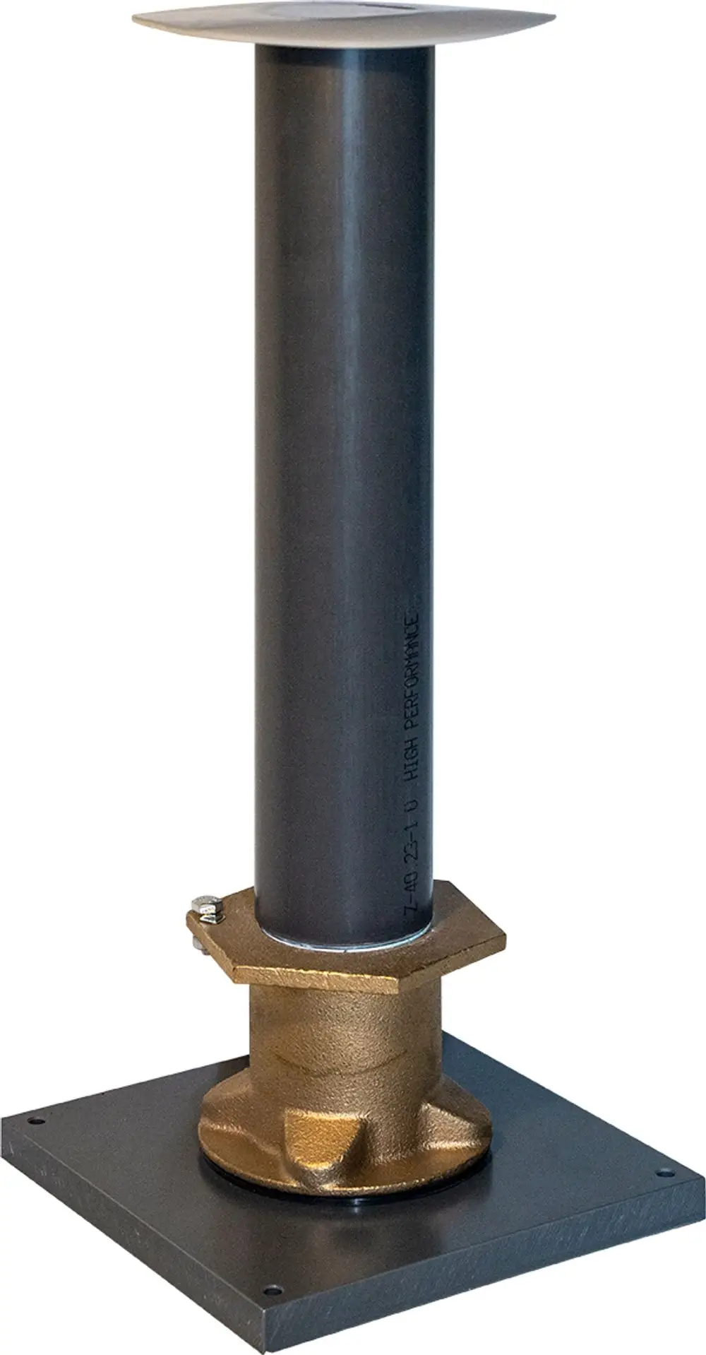 Wanddurchführung aus Metall mit runder Basis und einem zylindrischen Rohr, für Installationen von Grünbeck-Produkten geeignet.